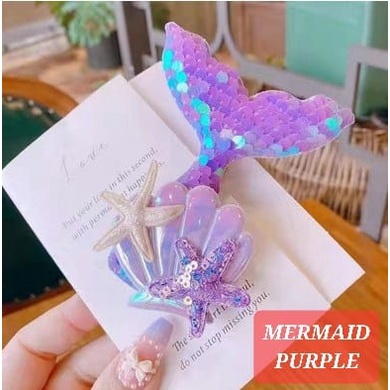 JEPIT RAMBUT MERMAID AKSESORIS PITA ANAK CEWEK ALA PRINCESS KOREA IMPORT