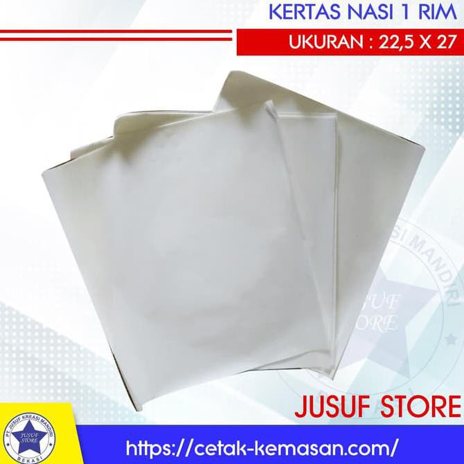 

Kertas Nasi Kfc 22,5X27Cm @1Kg (500Lbr)