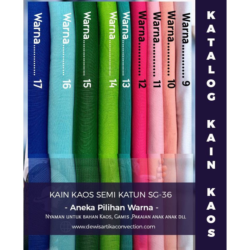 jual kain semi katun S30 / bahan gamis persetengah meter