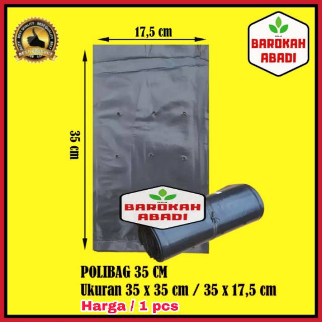 1 Lembar - Polybag 35 x 35 cm untuk tanaman sayuran, tebal dan tahan lama