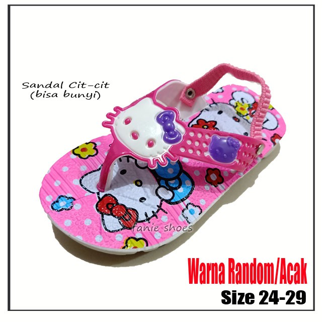 Sandal Cit-cit Balita Anak Laki Perempuan Karakter Kitty Superhero 24-29 / Sandal Bunyi Balita