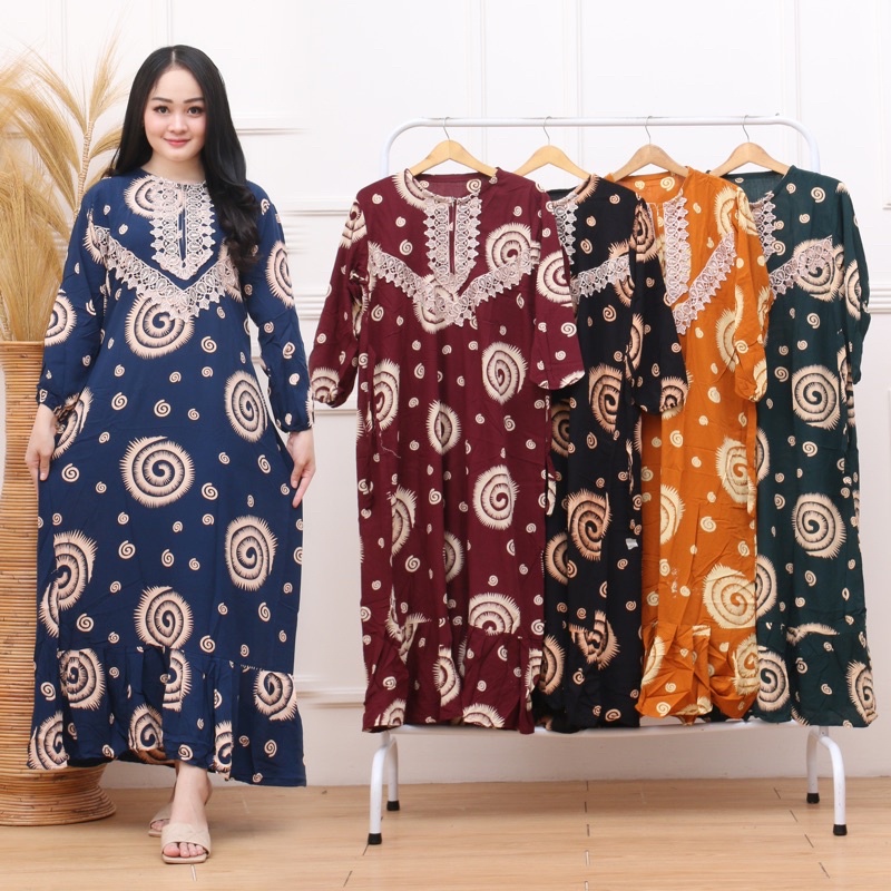 Daster arab zaema serut rayon Super Busui friendly-Gamis Luluk