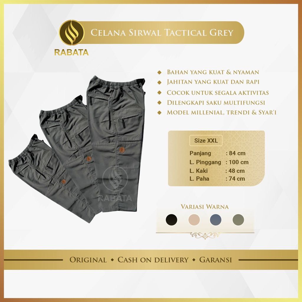 Celana Sirwal Rabata | Celana Tactical Outdoor | Celana Rabata Size L XL XXL
