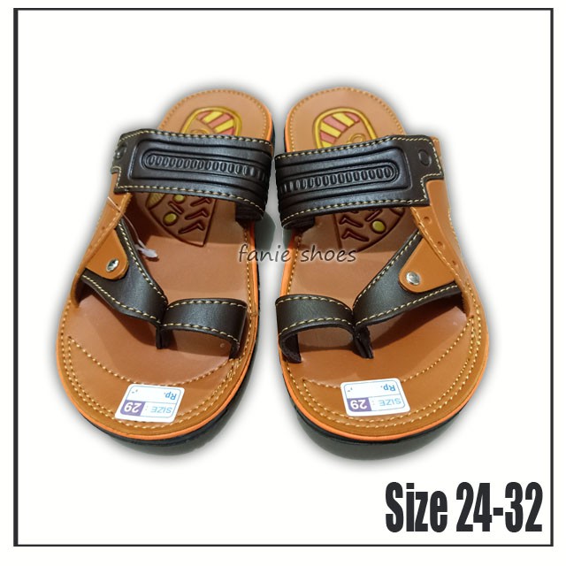 Contest 24-33 / Sandal Selop Santai Formal Anak Laki / Sandal Imitasi Kulit Anak Laki