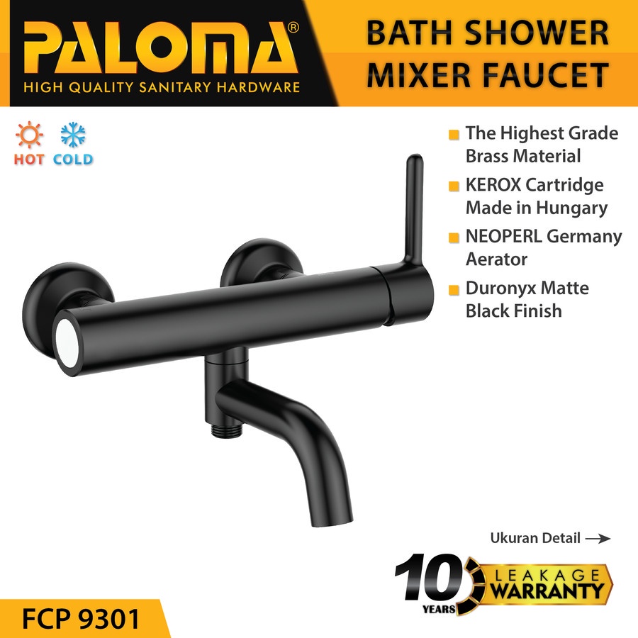 PALOMA FCP 9301 Keran Mixer Bathtub Shower Mandi Panas Dingin Kran Air