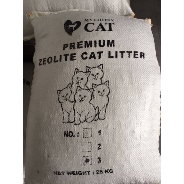 Pasir kucing zeolit 25 kg