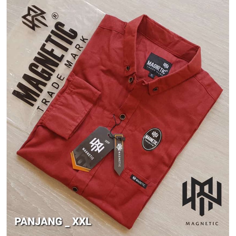 Baju Kemeja Pria Hem Polos Formal Pria Casual Kemeja Panjang Jumbo Big Size L XL