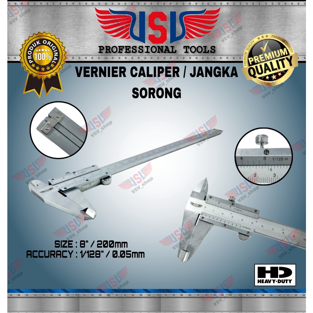 VSV Vernier Caliper 8&quot; Jangka Sorong 8 inchi Sigmat Sketmat 200mm