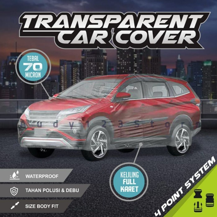 Sarung Mobil Transparan Plastik PE Tebal Full Waterproof For : New Avanza 2021