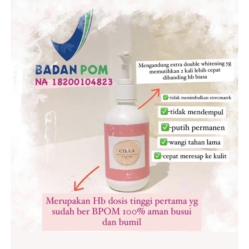 hb cilla body lotion dosis tinggi hb dosis tinggi