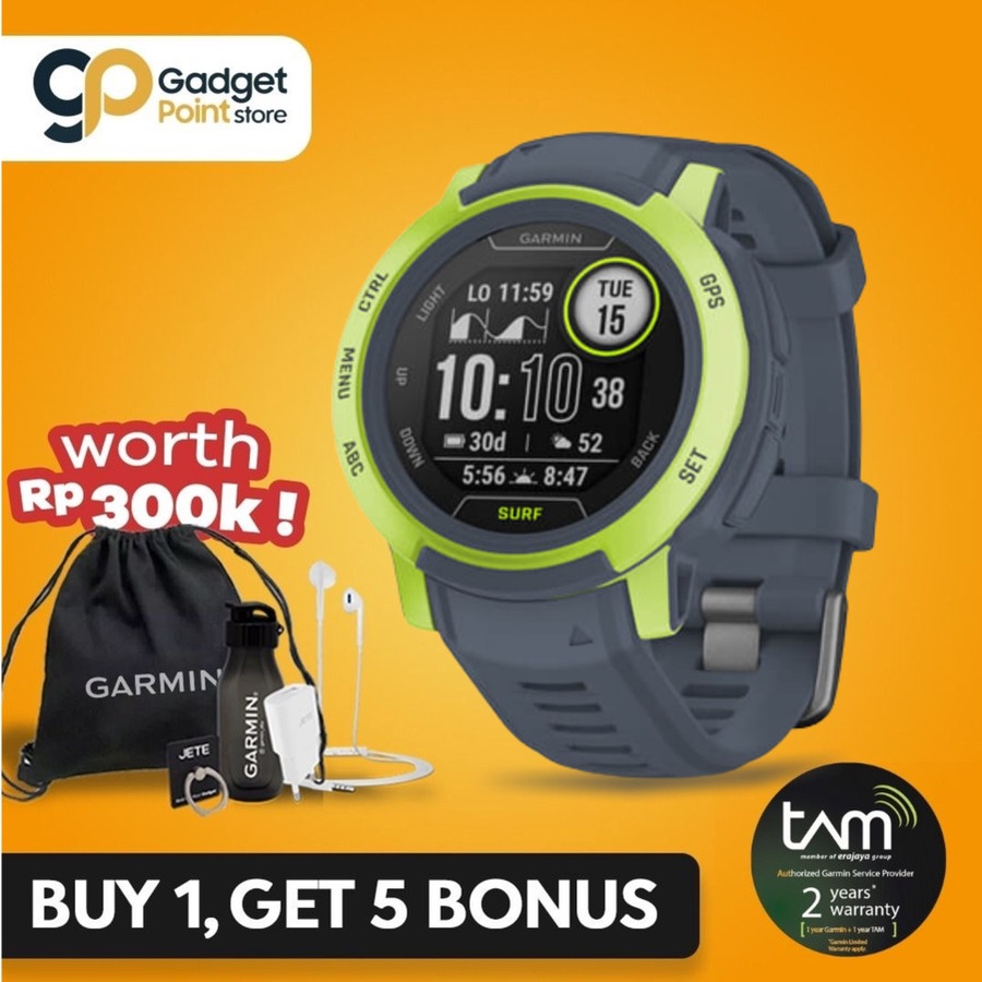 Garmin Instinct 2 Surf Edition Mavericks SEA 45mm - Garansi TAM 2 Tahun