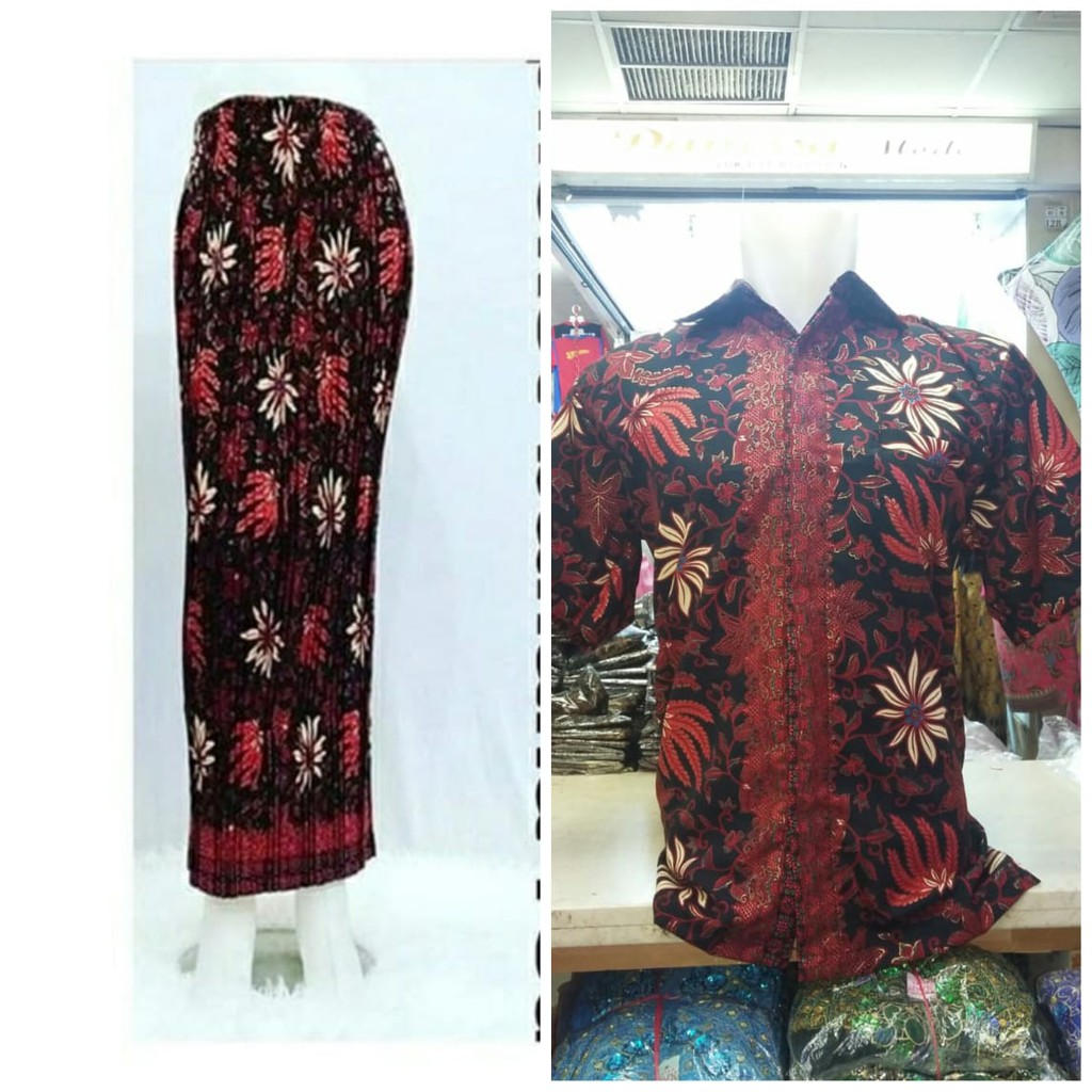 PROMO KEMEJA &amp; ROK BATIK COUPLE / SET KEMEJA ROK COUPLE / SET SARIMBIT KEMEJA ROK COUPLE