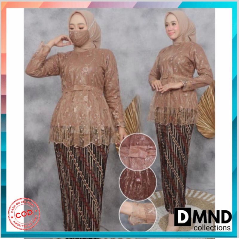 setelan kebaya wanita/kebaya modern/kebaya wisuda/kebaya pesta/kebaya SET KEBAYA TULLE MARSYA - KEBAYA WISUDA  - MODEL KEBAYA KEKINIAN OUTFIT PESTA CANTIK DAN MODERN