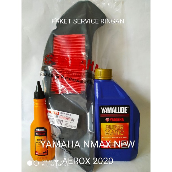 SALE - PAKET SERVICE RINGAN OLI YAMALUBE SUPER MATIC + YAMALUBE GEAR 140 ML + FILTER UDARA YAMAHA MATIC NMAX NEW