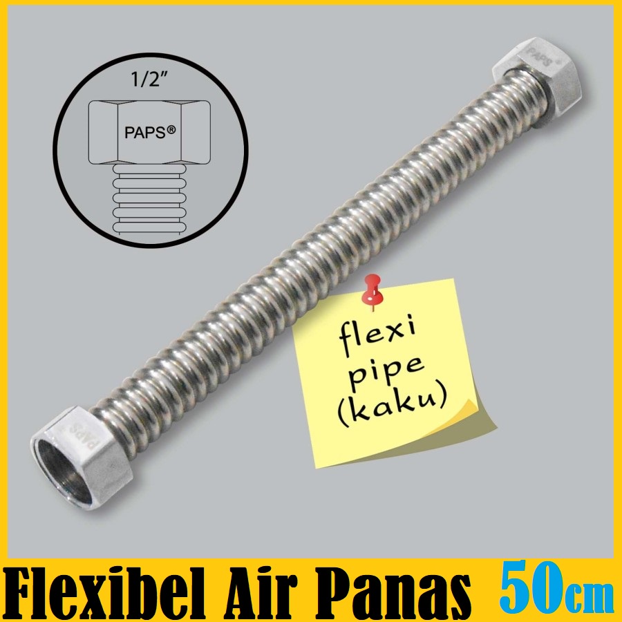 Selang Flexible water heater Air Panas 30cm s/d 1 meter IMPORT - Selang Fleksibel Pipa Air Panas