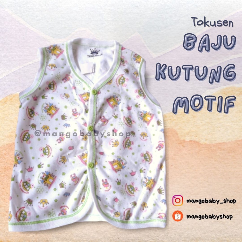 BABY TOKUSEN | BAJU BUNTUNG KUTUNG MOTIF FAIRYTALE KINGDOM TANPA LENGAN BAYI USIA 3-12 BULAN