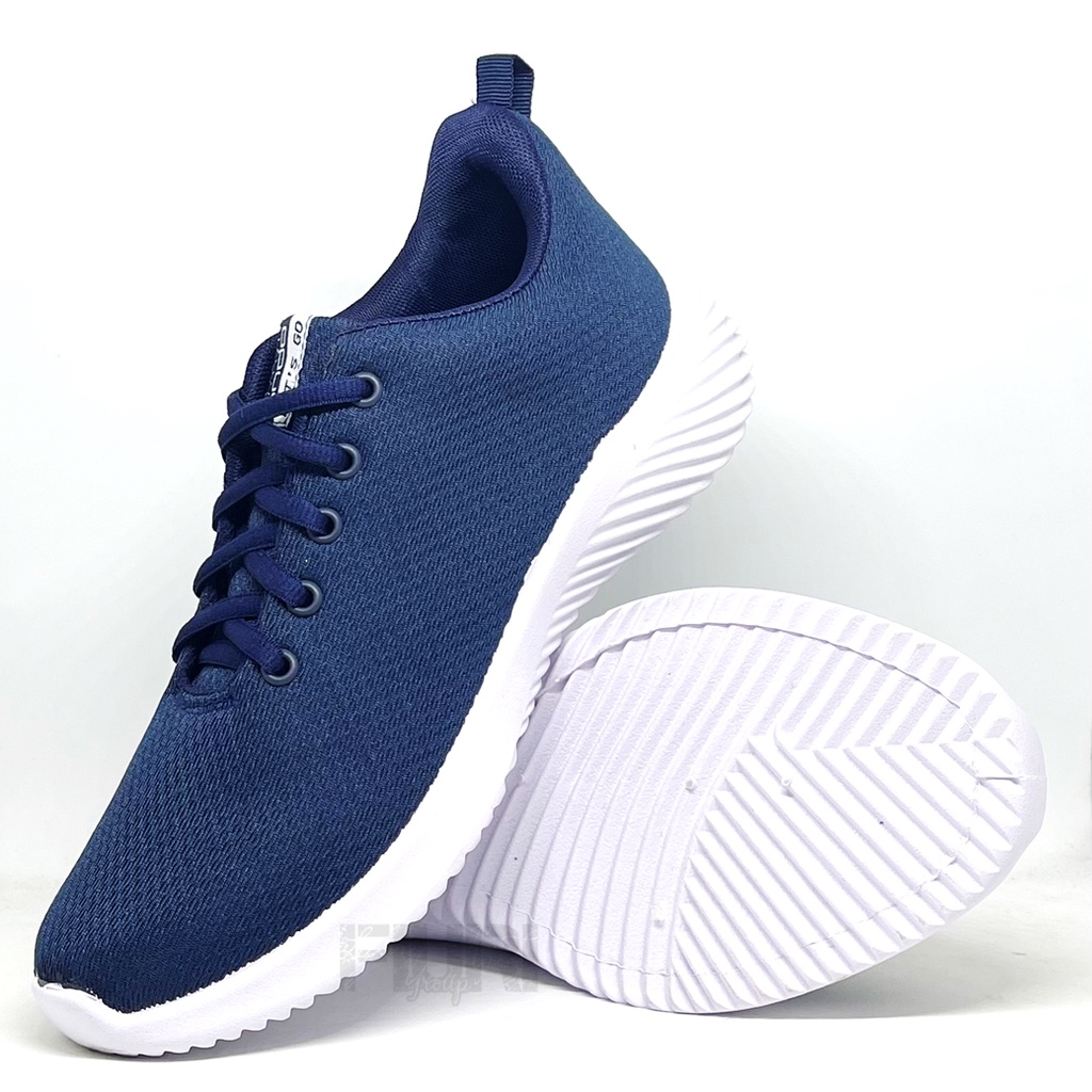 FIURI - ANDO Original - EVALD 39-43 NAVY - Sepatu Kets Pria - Sepatu Sneakers Pria - Sepatu Olahraga Sport Pria - Sepatu Casual Kanvas - Sepatu Jogging Lari Fitness Gym Senam Pria - Sepatu Sekolah Bertali SMP SMA