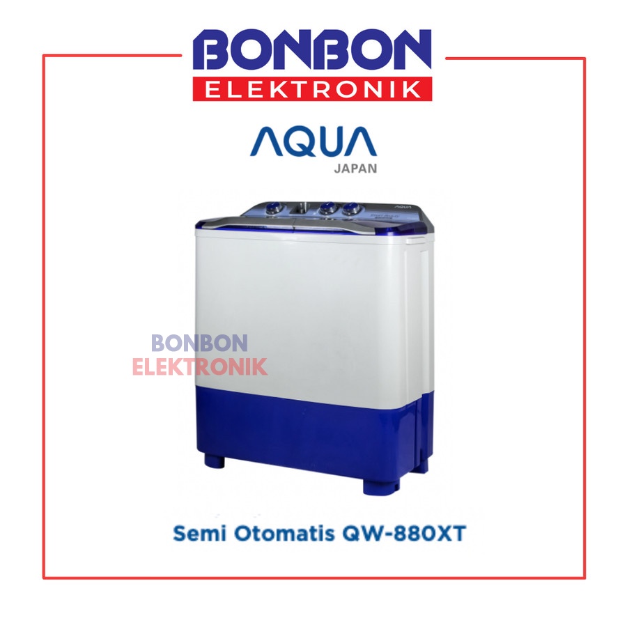 AQUA Mesin Cuci 2 Tabung 8KG QW-880XT / QW 880 XT / QW880XT