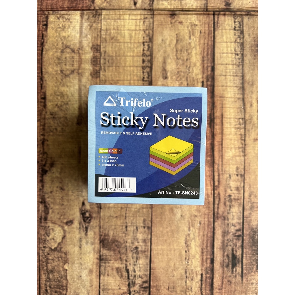 400 Lembar Sticky Notes Morandi - Book Marker Trifelo Neon - 5 warna