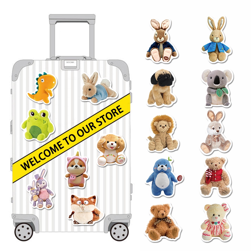 50pcs Stiker Graffiti Bahan Plush Anti Air Untuk Dekorasi Laptop / Handphone / Mainan Anak