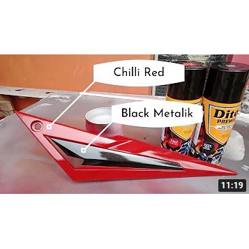 Pilox Diton Premium Chili Red 9462 400ml Warna Merah Cabe Cili Ret Solid motor mobil helm pylok pylox pilok