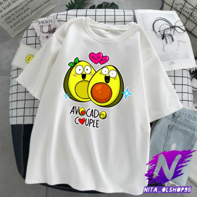 baju avocado kaos anak kartun avocado animasi