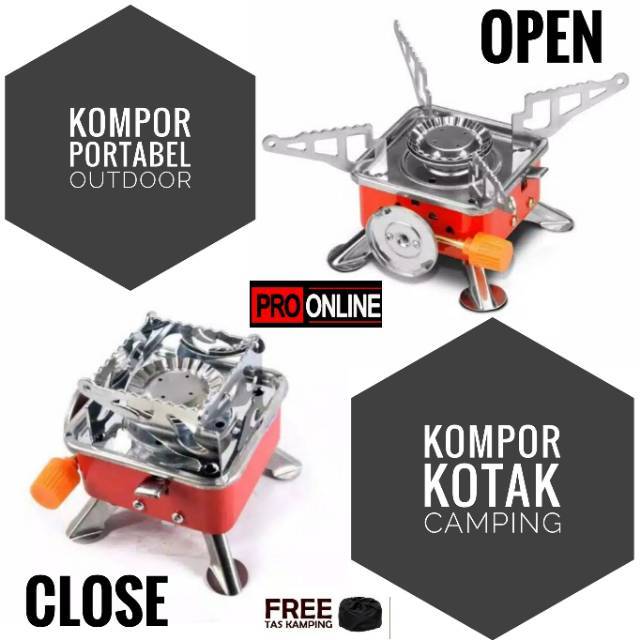 Alat Masak Kompor Portable Kotak Kemping Gunung / Camping Stove K-202 Outdoor