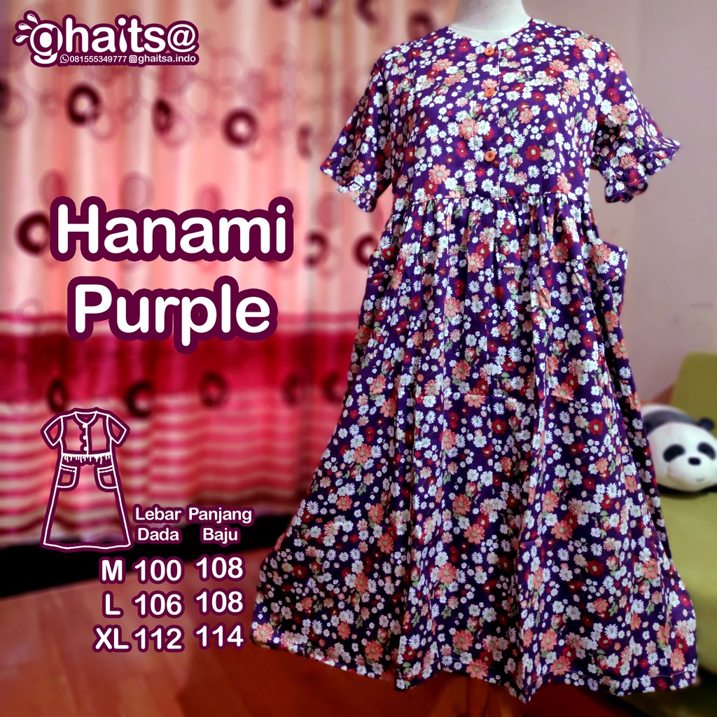 Ghaitsa Homedress Daster Baju Tidur Bumil Busui Katun Jepang Tokai Senko mirip Ditsy