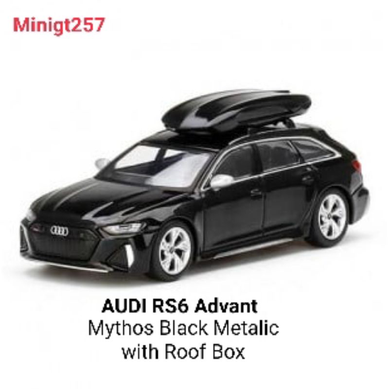 minigt diecast 1/64 mgt00257R AUDI RS6 AVANT with roof box RHD