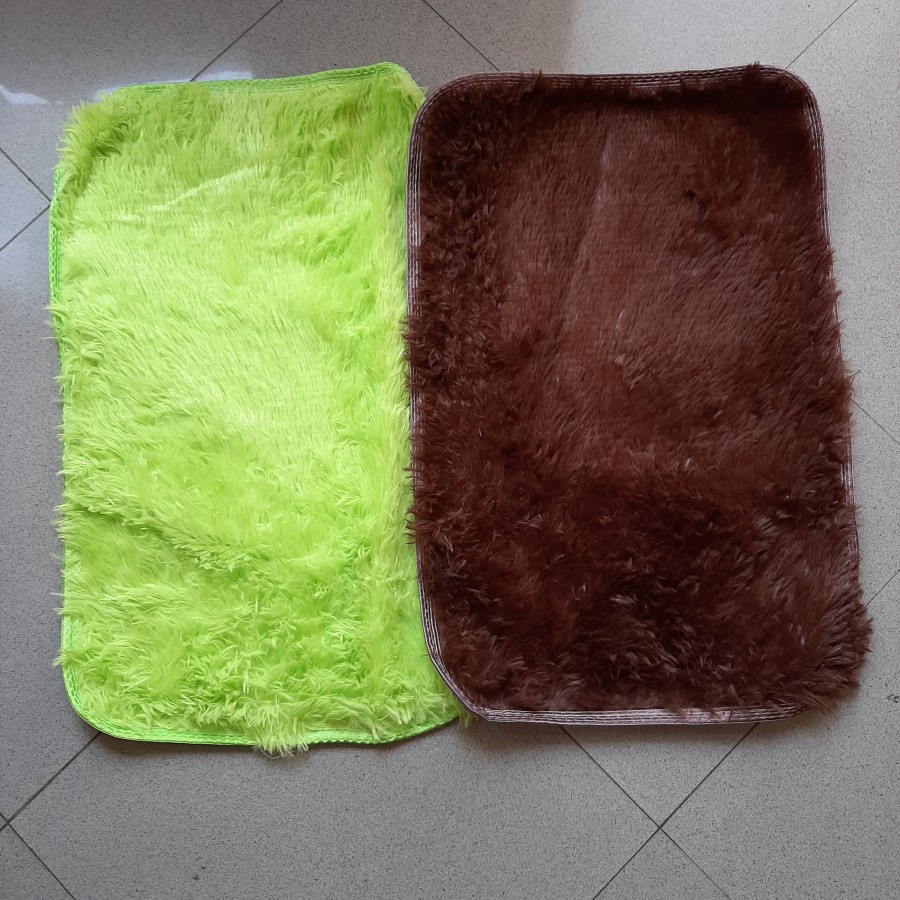 keset bulu halus karpet mirip cendol microfiber rumah dapur kamar top