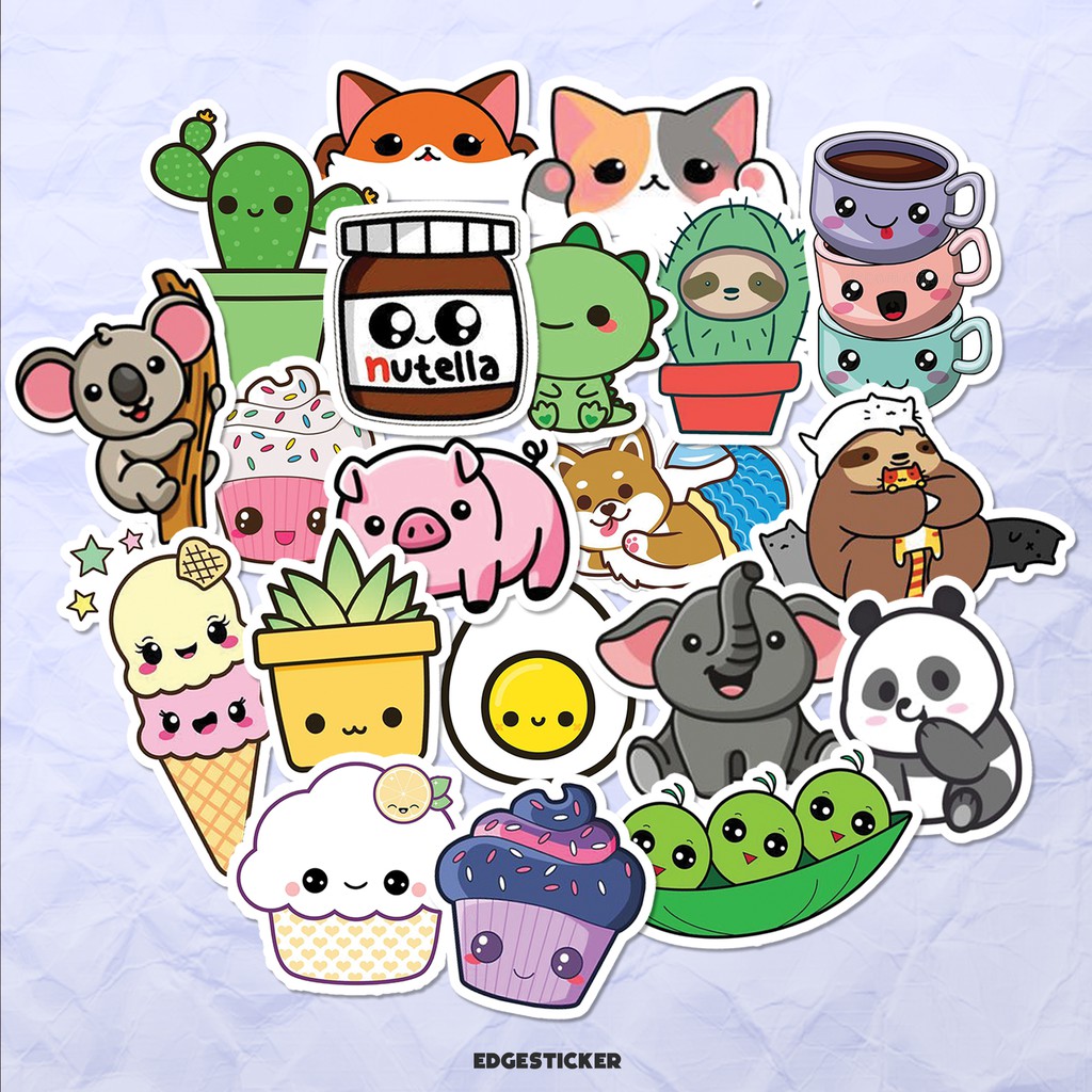 

20pcs Sticker KAWAII Aesthetic Pack | Sticker Tahan Air Anti Luntur
