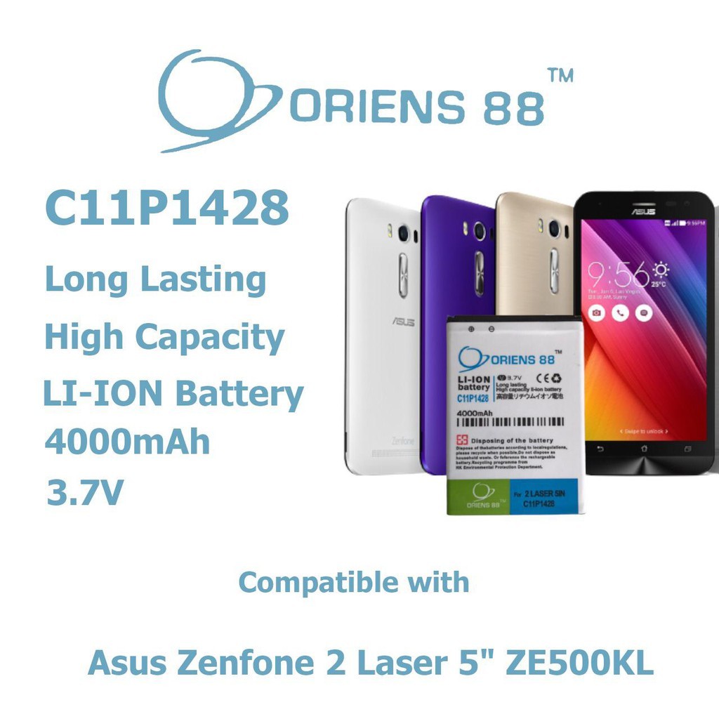 Baterai Batre Battery Double Power OR88 Asus Zenfone 2 Laser 5&quot; Inch ZE500KL Z00RD Z00ED ZE500KG