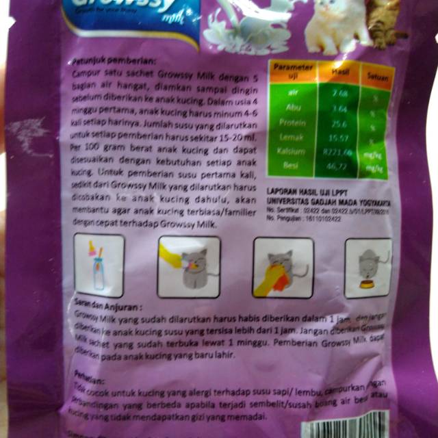 Susu Kucing GROWSSY Sachet