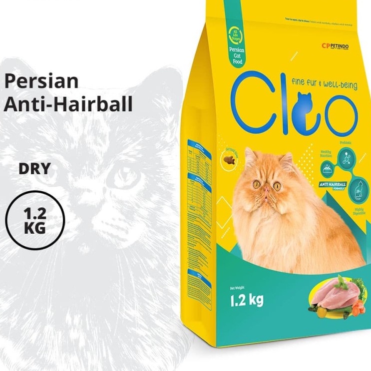 Pakan Kucing CLEO Persian Anti Hairball 1.2kg Persia Dry Cat Food