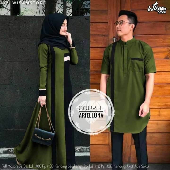 SET COUPLE SARIMBIT LEBARAN (2021) HAFIZ&HAFIZAH FAMILY GAMIS PLUS KHIMAR