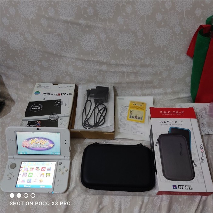 New Nintendo 3DS XL Pearl White Fullset IPS atas 16GB CFW no minus