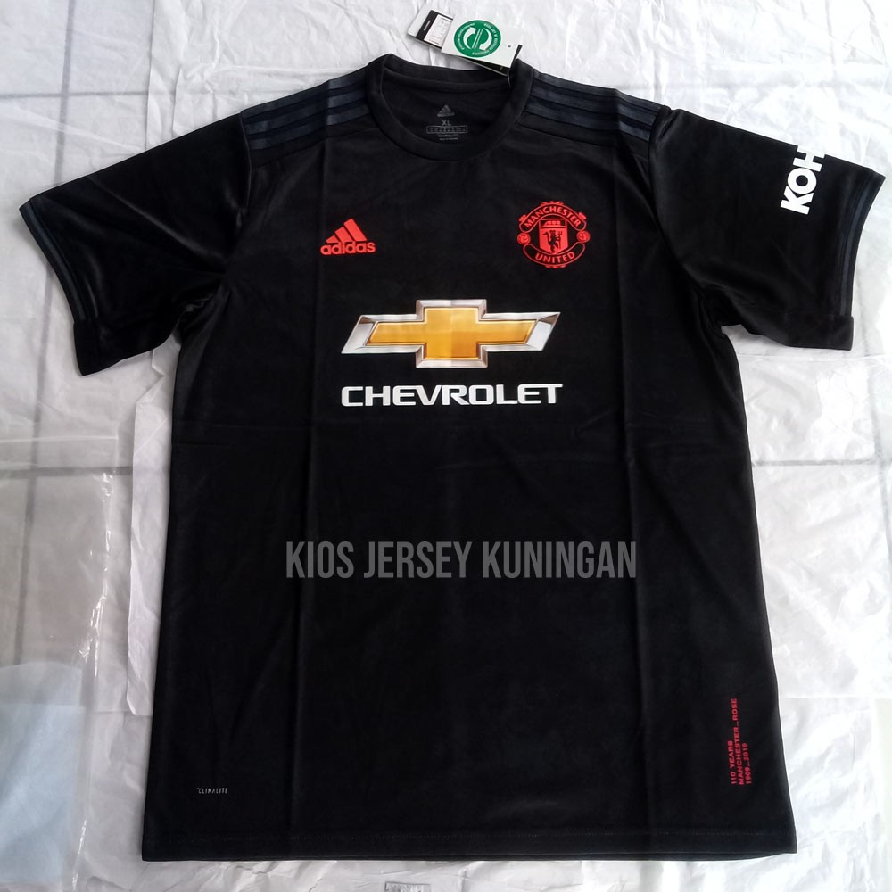 Jersey Hitam EmYU ManchesUTD MU 3rd 19/20 LOGO KARET