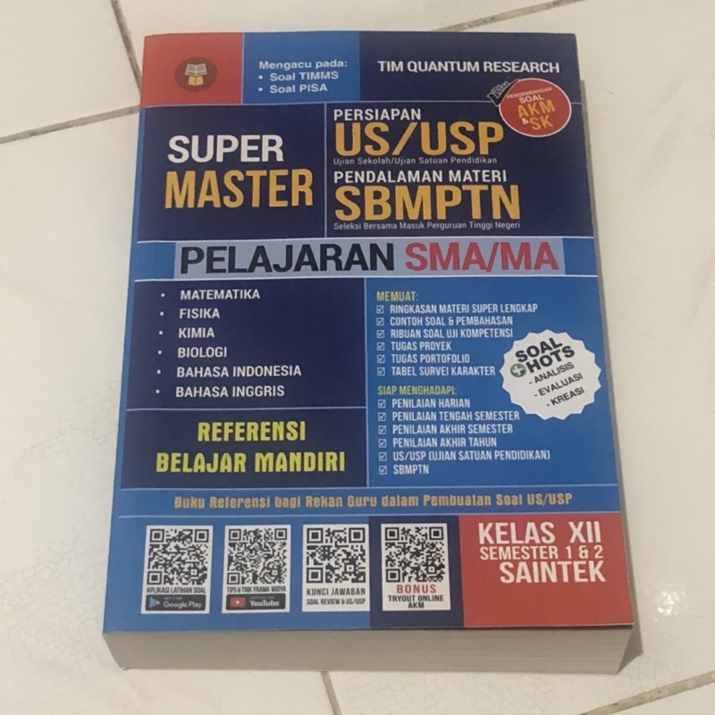 Jual Buku Super Master Us Kelas Utbk Sbmptn Saintek Lengkap