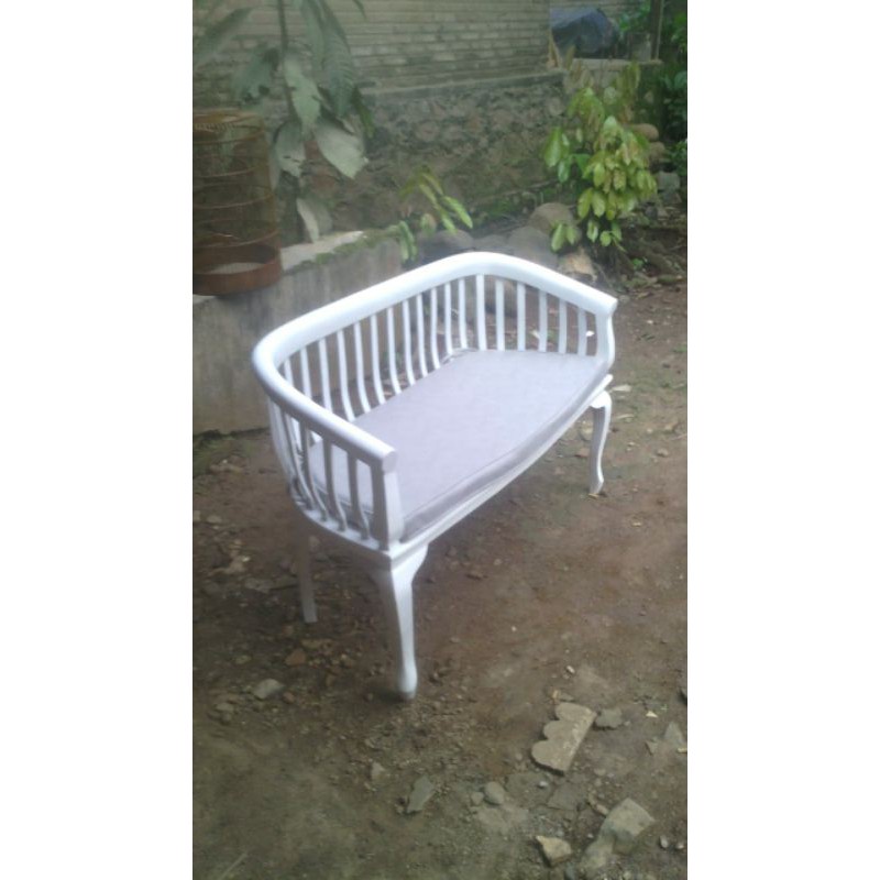 RAR010 BANGKU TERAS BETAWI SATUAN BAHAN KAYU JATI POLITURE