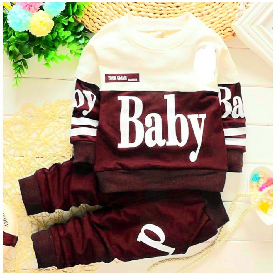 SETELAN SWEATER ANAK BABY SIZE 1-5 TAHUN TERBARU, TERLARIS BAHAN BABYTERRY