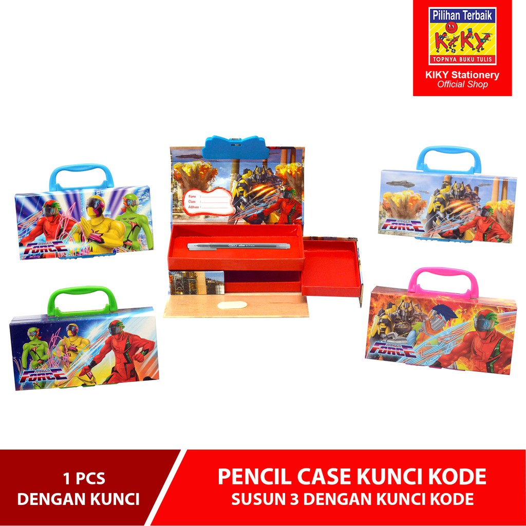 ☑️Pencil Case Kiky ☑️ Kotak Pensil ☑️ Dusgrip ☑️ Tepak Pensil Kode 3 Tingkat☑️-3