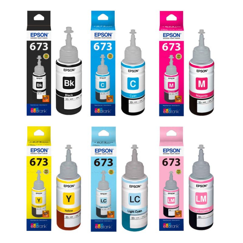 TINTA EPSON 673 BK C M Y SEGEL PREMIUM QUALITY PRINTER INK PROMO MURAH