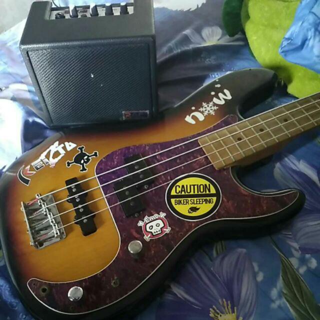 Ampli Mini Gitar Bass 4 inch Murah Jakarta Ada Distorsi