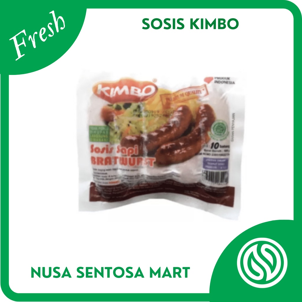 

Sosis Sapi Bratwurst Kimbo 500gr isi 10