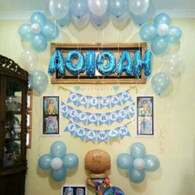 Paket Dekorasi AQIQAH KOMPLIT - Paket Aqiqah - dekorasi Tasyakuran aqiqah baby boy girl bayi-1