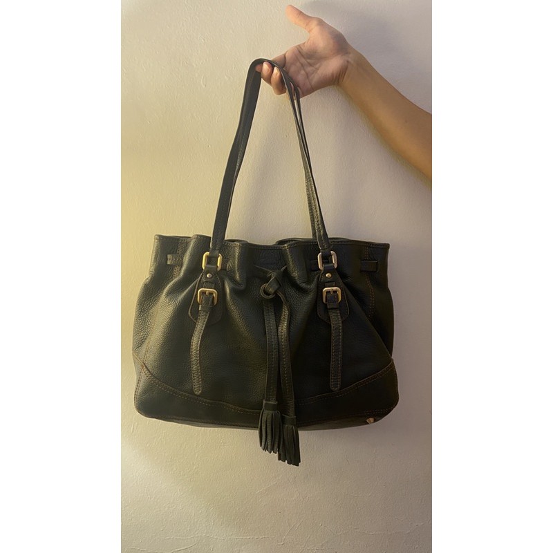 tas serut hitam genuine leather kulit mantul