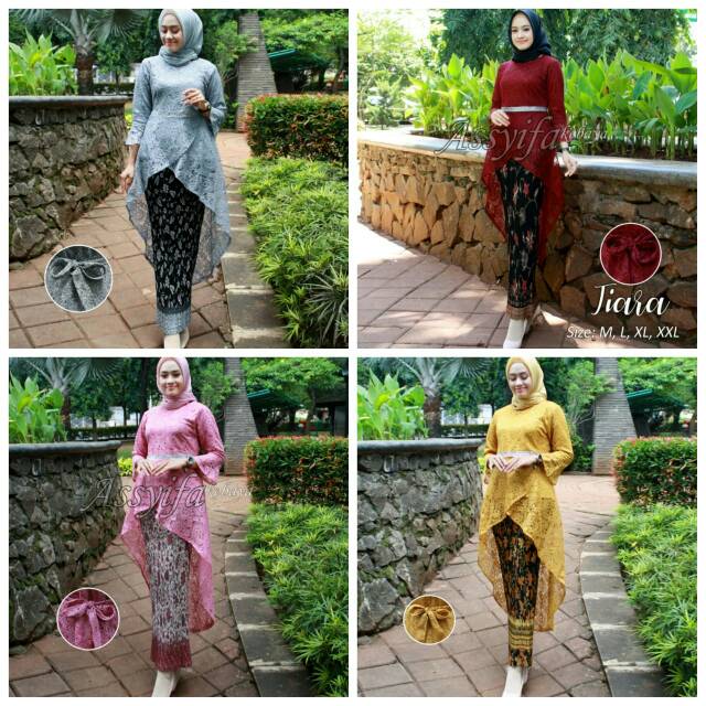 Kebaya brokat  modern batik Setelan Wanita Pakaian Wanita 