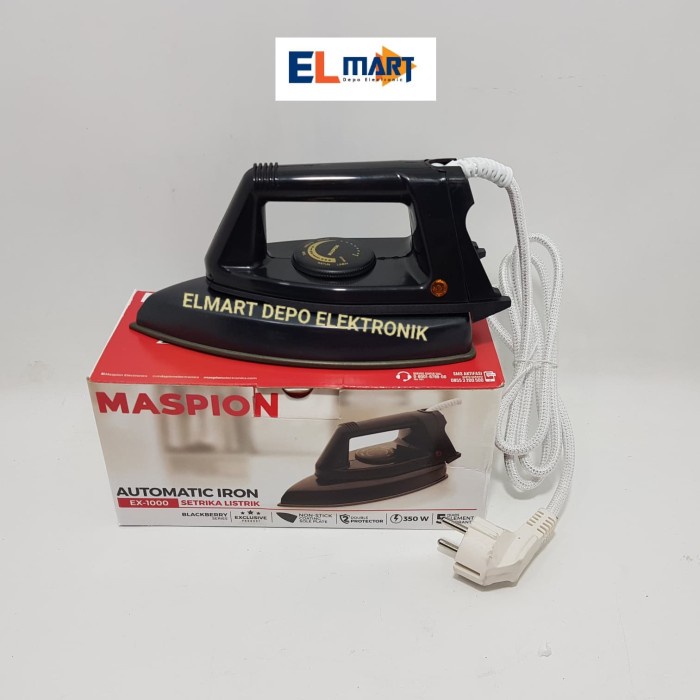 Setrika Listrik Maspion EX1000 Dry Iron Maspion EX 1000 Gosokan Anti Lengket