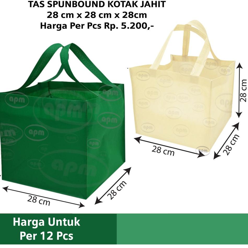 

Tas Spunbond Kotak Ukuran 28cm x 28cm x 28cm (Tas Jahit)