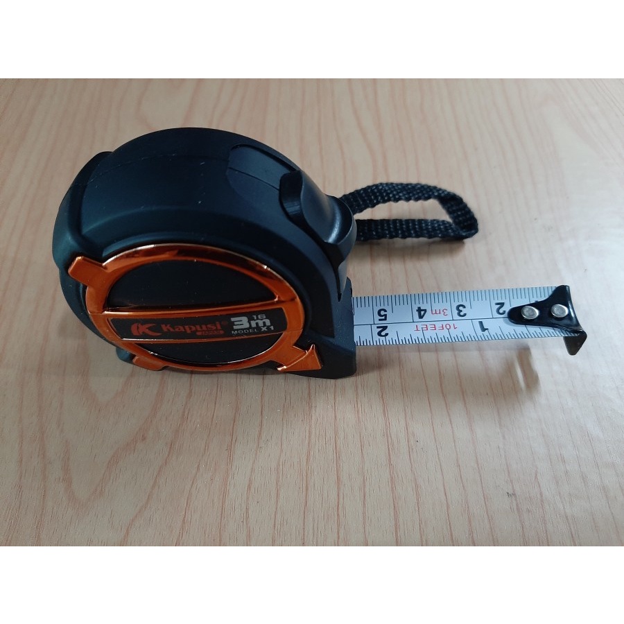 OLS Meteran Tukang Karet 3 Meter Measuring Tape Auto stop Transparan